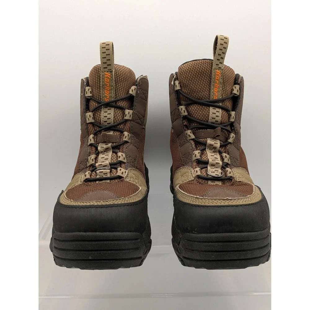 Korkers Redside Wading Boots Mens 8 Brown Fishing Kling-On Soles FB-3310